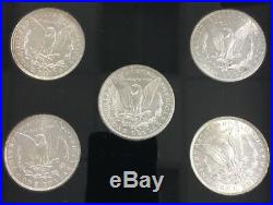 All 5 Mints 5 Morgan Dollars United States Silver Coins CC, P, D, S, AND O
