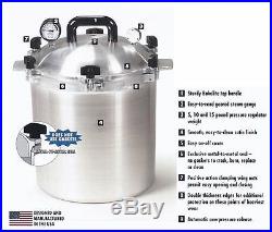 All American 921 21.5 Qt Heavy Cast Aluminum Pressure Cooker / Canner NEW