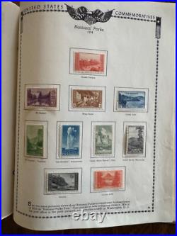 All American Stamp Album Unused Stamp Collection Plus Hundreds of Used Stamps