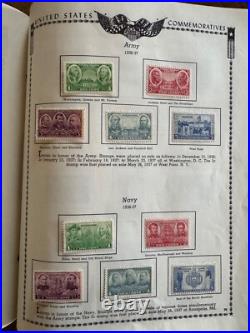 All American Stamp Album Unused Stamp Collection Plus Hundreds of Used Stamps
