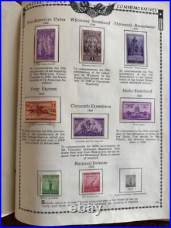 All American Stamp Album Unused Stamp Collection Plus Hundreds of Used Stamps