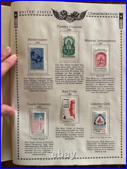 All American Stamp Album Unused Stamp Collection Plus Hundreds of Used Stamps