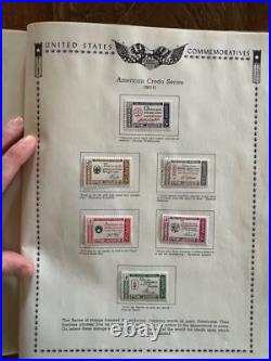 All American Stamp Album Unused Stamp Collection Plus Hundreds of Used Stamps