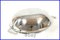 All-Clad 6412 5-Ply Copper Core SS 5-Ply Bonded 12 inch Chef pan NO LID