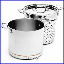 All-Clad 7qt Copper Core 5-Ply Bonded Pasta Pentola Stock Pot, 6807 New in Box