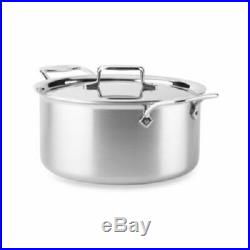 All-Clad BD55508 D5 Brushed 5-Ply Dishwasher Safe 8-qt Stock Pot with Lid