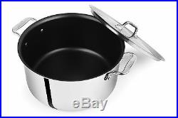 All-Clad D55508NS D5 Polished Non-Stick 5-Ply Dishwasher Safe 8-qt Stock Pot