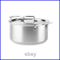 All-Clad D55508 D5 Polished 5-Ply Dishwasher Safe 8-qt Stock Pot with lid