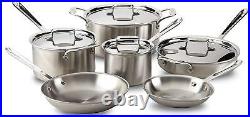 All-Clad D5 Brushed Stainless Steel 10 PC Cookware Set Brand New SEALED