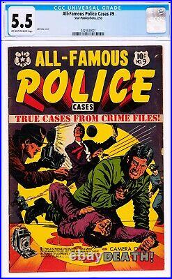 All-Famous Police Cases 9 CGC 5.5 RUNNER-UP! L. B. Cole 1953 Star Camera of Death