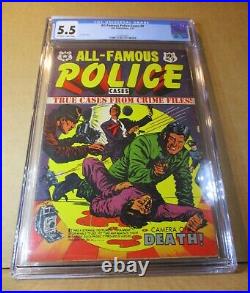 All-Famous Police Cases 9 CGC 5.5 RUNNER-UP! L. B. Cole 1953 Star Camera of Death