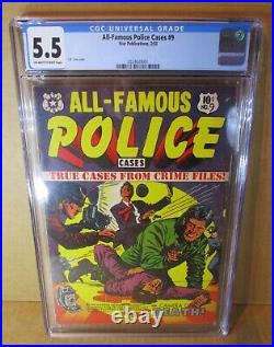 All-Famous Police Cases 9 CGC 5.5 RUNNER-UP! L. B. Cole 1953 Star Camera of Death