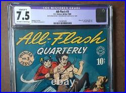 All Flash 3 1941 Cgc 7.5 Gardner Fox Ad For All Star Comics 8 Sensation Comics 1