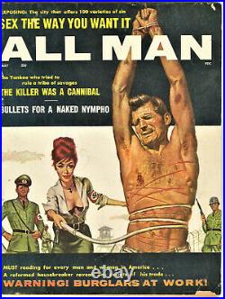 All Man Magazine May Sex, Crime, Pulp, Nazis, Torture, Naked Nympho, Women