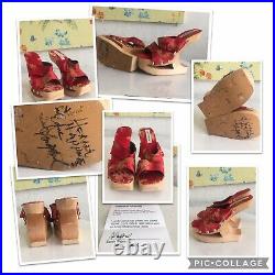 All My Children Soap Opera EDNA Red Shoes 7.5 with COA 1970-80's Sandy Gabriel