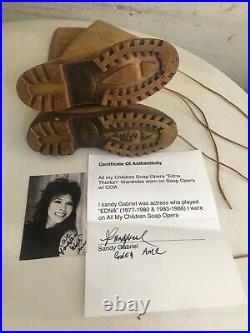 All My Children Soap Opera SIGNED EDNA Timberland Boots 1970-80s Sandy Gabriel