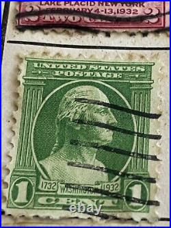 All Nations Postage Stamp Album United States George Washington Green 1Cent RARE