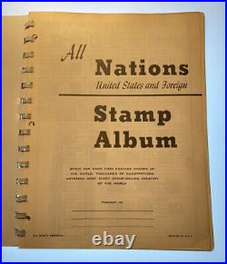 All Nations Postage Stamp Album United States George Washington Green 1 cent