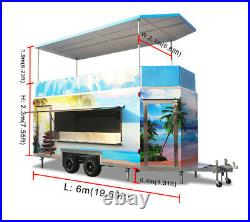 All New Kitchen Equipment Custom Built Food Truck Concession Trailer