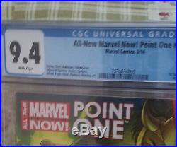 All New Marvel Now Point One 1 CGC 9.4 1st appearance Kamala Khan Ms. Marvel NM