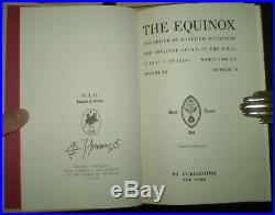 All Signed, The Equinox, Vol 3, N 3,4,6,9, &10, Aleister Crowley, Thelema, Occult