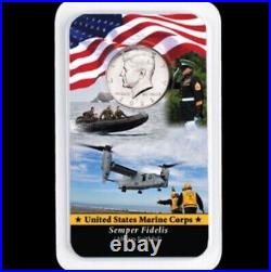 All Six Branches 2023 Kennedy Half Dollars United States Armed Forces Showpaks