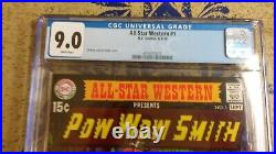 All Star Western #1 DC Comics 8-9/70 CGC9.0 WHITE Pages