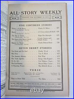 All-Story Weekly Dec. 18, 1915 FN Monahan Polar Bear Fight Cvr! Son of Tarzan