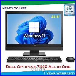 All in one pc Dell Optiplex 7440 AIO 23.8 core i5 6thG 16GB RAM 1TB SSD Win 11