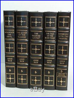All signed by author, The Vampire Chronicles by Anne Rice, Easton Press, 5 vols