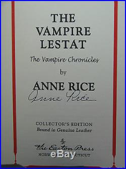 All signed by author, The Vampire Chronicles by Anne Rice, Easton Press, 5 vols