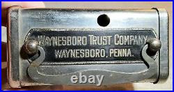 Antique Waynesboro Trust Company Waynesboro, Pennsylvania Steel Bank $5 Goldslot