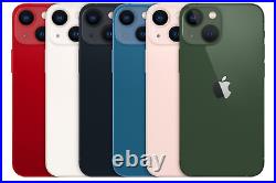 Apple iPhone 13 & 13 Mini 128GB Unlocked iOS Smartphone All Colors A+++