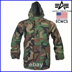 Army Jacket Alpha Industries NYCO Waterproof Hoodie Military Parka Combat Camo