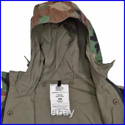 Army Jacket Alpha Industries NYCO Waterproof Hoodie Military Parka Combat Camo