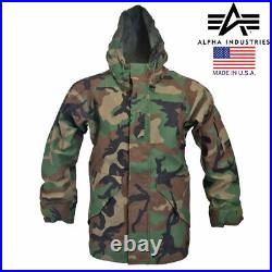 Army Jacket Alpha Industries NYCO Waterproof Hoodie Military Parka Combat Camo