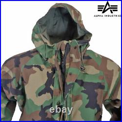 Army Jacket Alpha Industries NYCO Waterproof Hoodie Military Parka Combat Camo