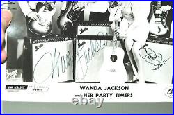 Autographed 8x10 B&W Photo of ALL Members Wanda Jackson and Her Party Timers