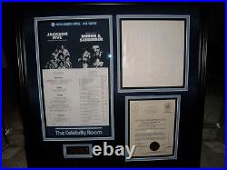 Autographs of all of the Jackson 5 in 1984 on a dinner menu at the MGM in Vegas