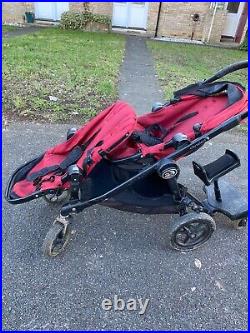 Baby jogger city select double pushchair red