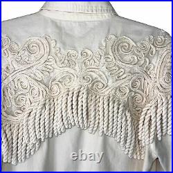 Barbara Shara Western Shirt Womens Size Medium M Vintage 90s Custom Made In USA
