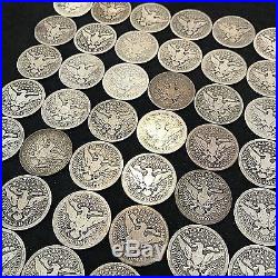 Barber Quarter Roll 40 Coins $10 Face Value All 1914 P Vg R53