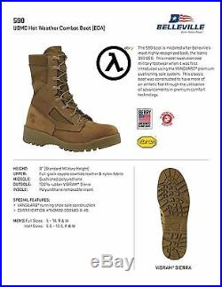Belleville 590 Usmc Hot Weather Combat Boots All Sizes (r/w 3-16)
