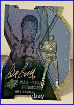 Bill Russell 2012-2013 UD All-Time Greats SPx Forces Die-Cut Autograph Auto /35