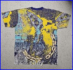 Body Glove Surfing Vintage 90s T Shirt Large All Over Print