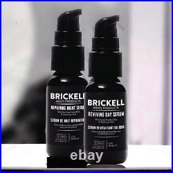 Brickell Men's Day & Night Serum Routine 2x 30 ml Reviving Day & Repairing Night