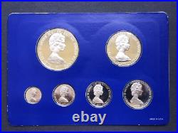 British Virgin Islands 1977 Proof Set All Silver Coins Queens Jubilee COA