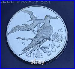 British Virgin Islands 1977 Proof Set All Silver Coins Queens Jubilee COA