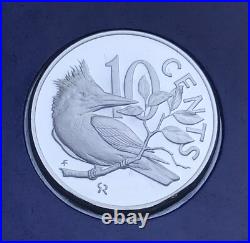 British Virgin Islands 1977 Proof Set All Silver Coins Queens Jubilee COA