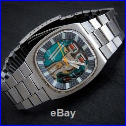 Bulova Accutron Jumbo Triple Cushion 214 Oversized Spaceview ALL Steel SERVICED